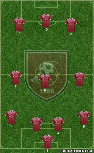 Reggina 4-3-3 football formation