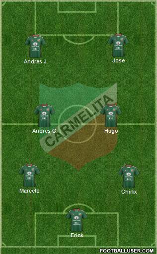 AD Carmelita 5-4-1 football formation