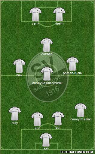 SV Sandhausen 4-3-1-2 football formation
