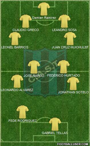 San Telmo 4-4-2 football formation