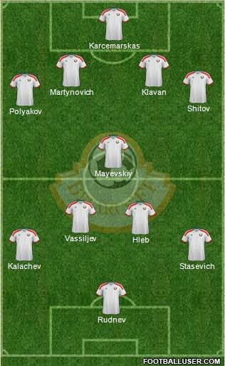 Belarus 4-1-4-1 football formation