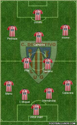 C.D. Lugo 4-5-1 football formation