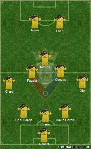 C. At. Osasuna 3-5-2 football formation