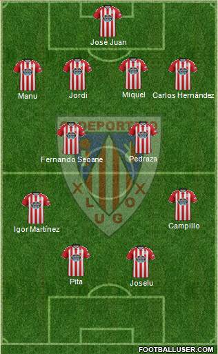 C.D. Lugo 4-4-2 football formation