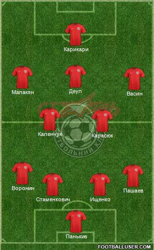 Stal Alchevsk 4-2-3-1 football formation