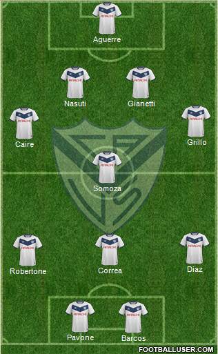 Vélez Sarsfield 4-1-3-2 football formation