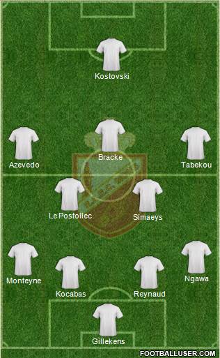 RAEC Mons 4-2-3-1 football formation