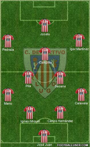 C.D. Lugo 4-3-3 football formation