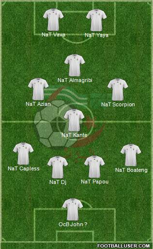 Algeria 5-4-1 football formation