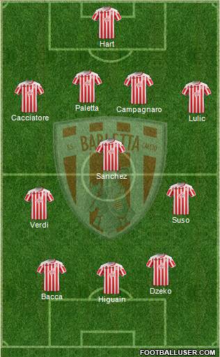 Barletta 4-3-3 football formation