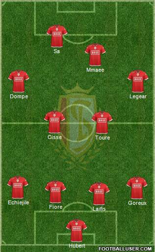 R Standard de Liège 4-1-4-1 football formation