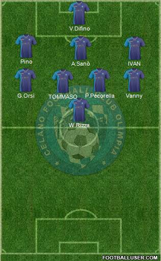 Celano Olimpia 4-1-4-1 football formation