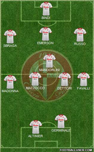 Padova 3-5-2 football formation