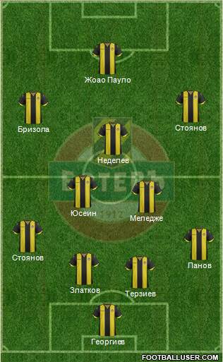 Botev (Plovdiv) 4-2-3-1 football formation