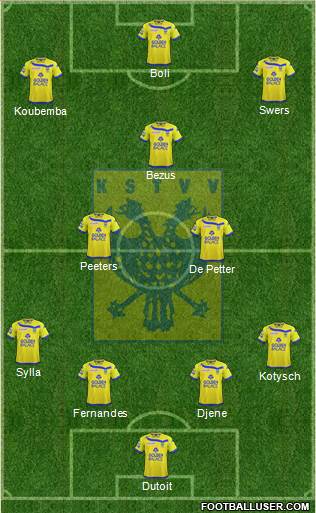 K Sint-Truidense VV 4-2-3-1 football formation