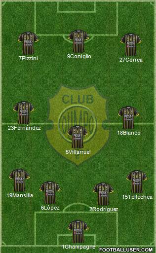 Olimpo de Bahía Blanca 4-3-3 football formation