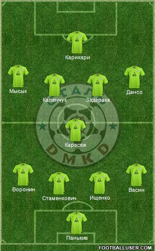 Stal Dniprodzergyns'k 4-1-4-1 football formation