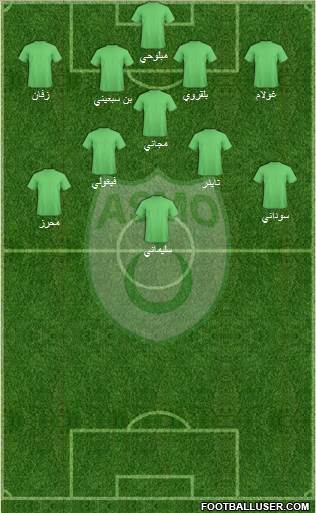 Association Sportive Madinet Oran 3-5-2 football formation