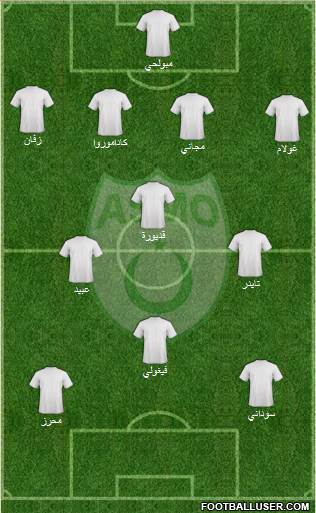 Association Sportive Madinet Oran 4-1-2-3 football formation