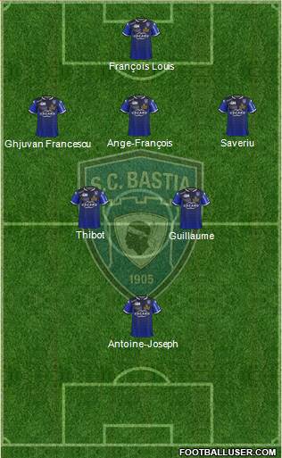 Sporting Club Bastia 5-3-2 football formation