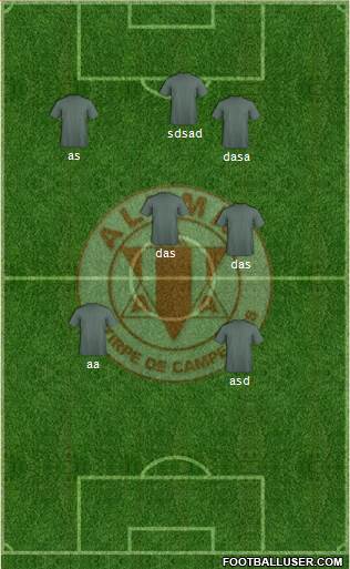 Alumni de Villa María 4-1-2-3 football formation