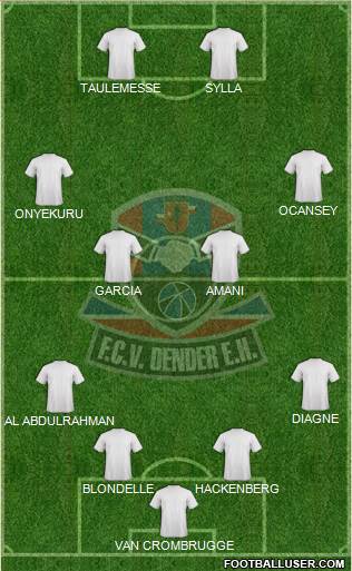 FCV Dender E.H. 4-4-2 football formation