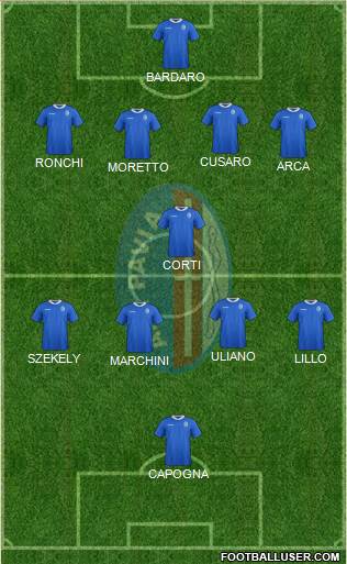 Pavia 4-1-4-1 football formation