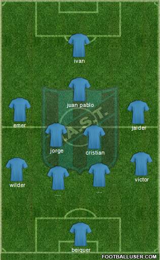 San Telmo 4-4-1-1 football formation