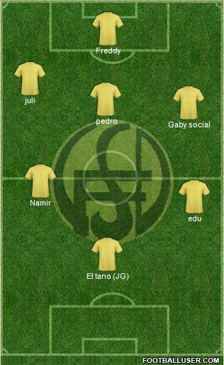 Flandria 5-4-1 football formation