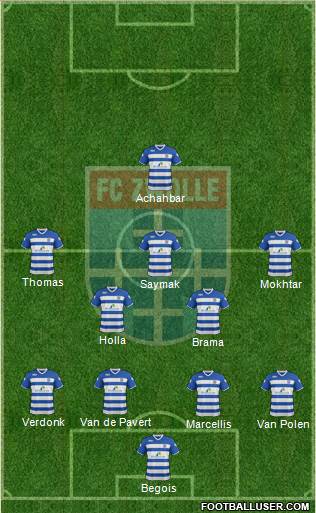FC Zwolle 4-2-3-1 football formation