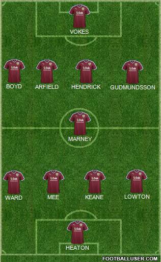 Burnley 4-1-4-1 football formation