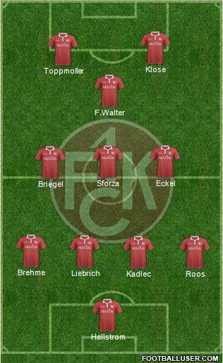 1.FC Kaiserslautern 4-3-3 football formation