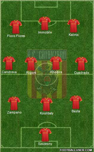 Catanzaro 3-4-3 football formation