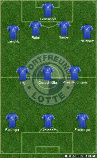 Sportfreunde Lotte 4-3-3 football formation