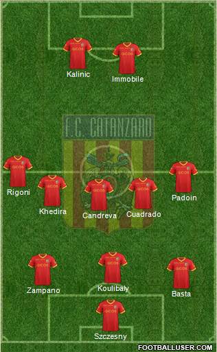 Catanzaro 3-5-2 football formation