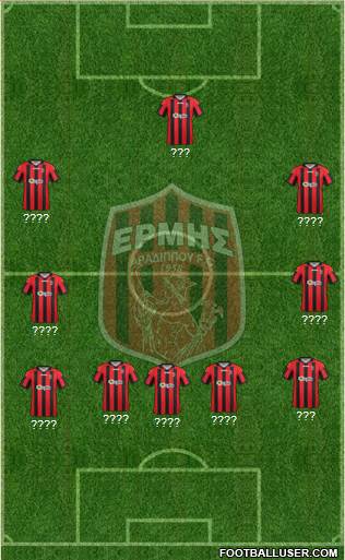 PGS Ermis Aradippou 3-4-3 football formation