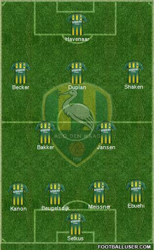 ADO Den Haag football formation