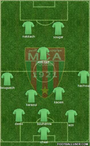 Mouloudia Club d'Alger 3-5-2 football formation