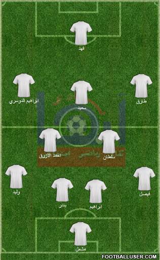 Abha 3-5-2 football formation