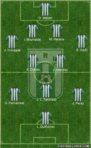 Racing Club de Montevideo 4-2-3-1 football formation