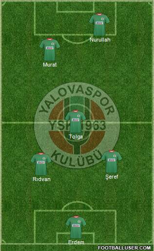 Yalovaspor 4-1-3-2 football formation