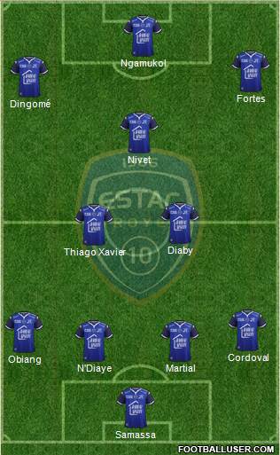 Esperance Sportive Troyes Aube Champagne 4-3-3 football formation