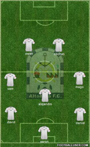 Club Altamira F.C. 5-3-2 football formation