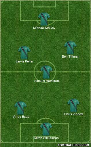 Grays Athletic 4-5-1 football formation
