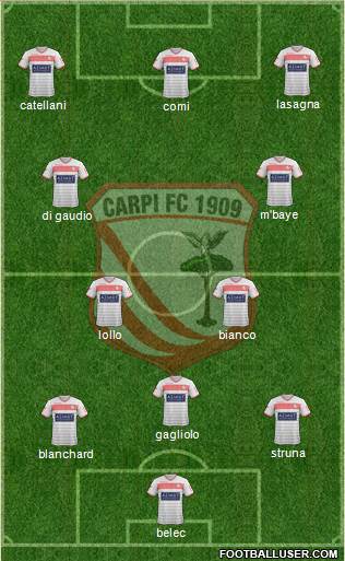 Carpi 4-1-3-2 football formation
