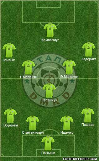 Stal Dniprodzergyns'k 4-3-2-1 football formation