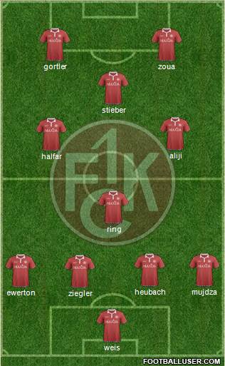 1.FC Kaiserslautern 3-5-1-1 football formation