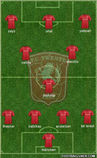 FC Twente 4-1-4-1 football formation