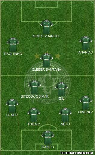 A Chapecoense F 4-2-3-1 football formation