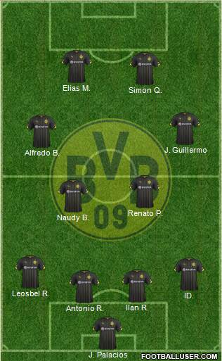 Borussia Dortmund 4-2-2-2 football formation